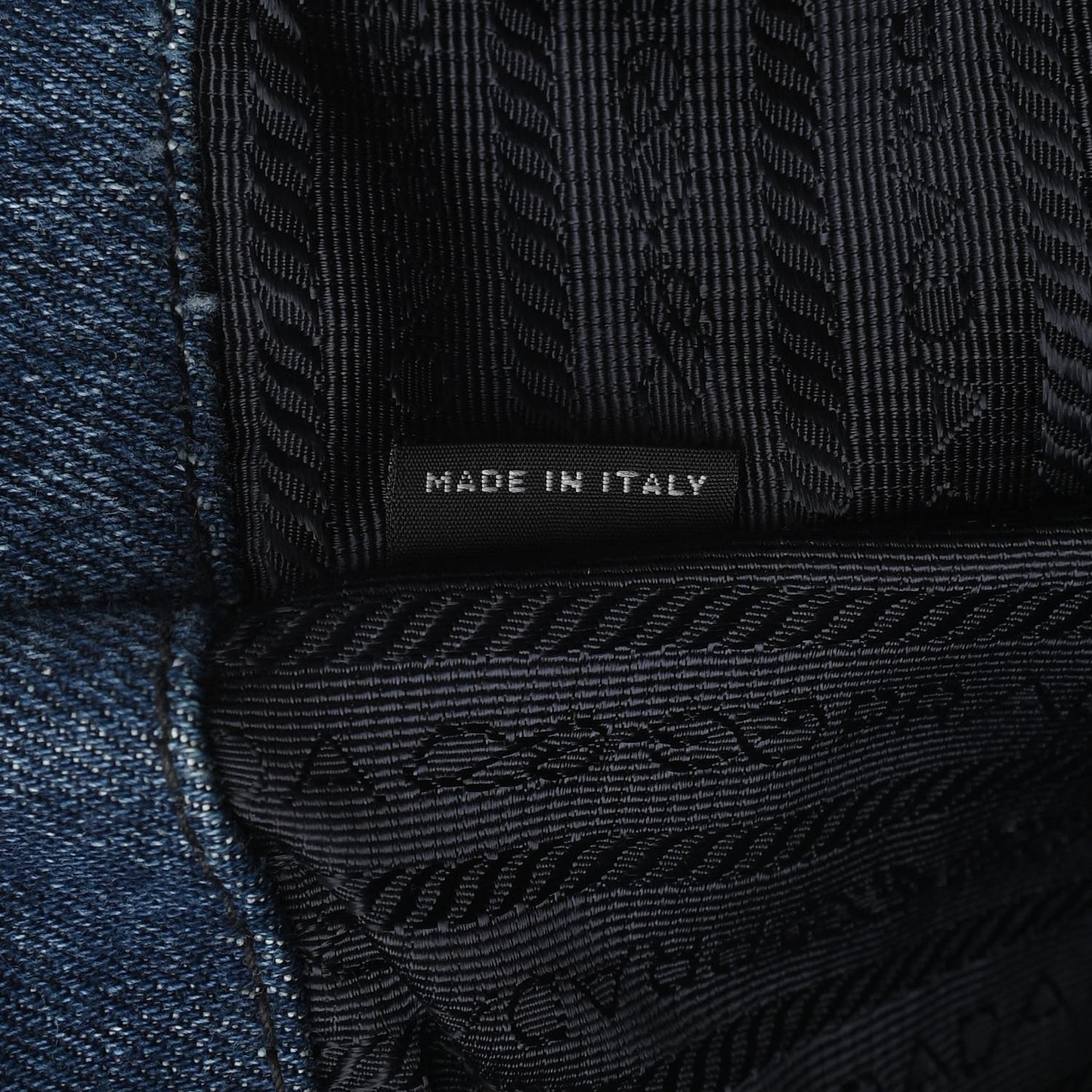 Denim Large Logo Shopping Tote