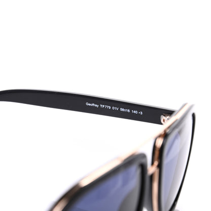 Tom Ford Geoffrey Aviator Sunglasses TF0779 Black Blue 6 of 7