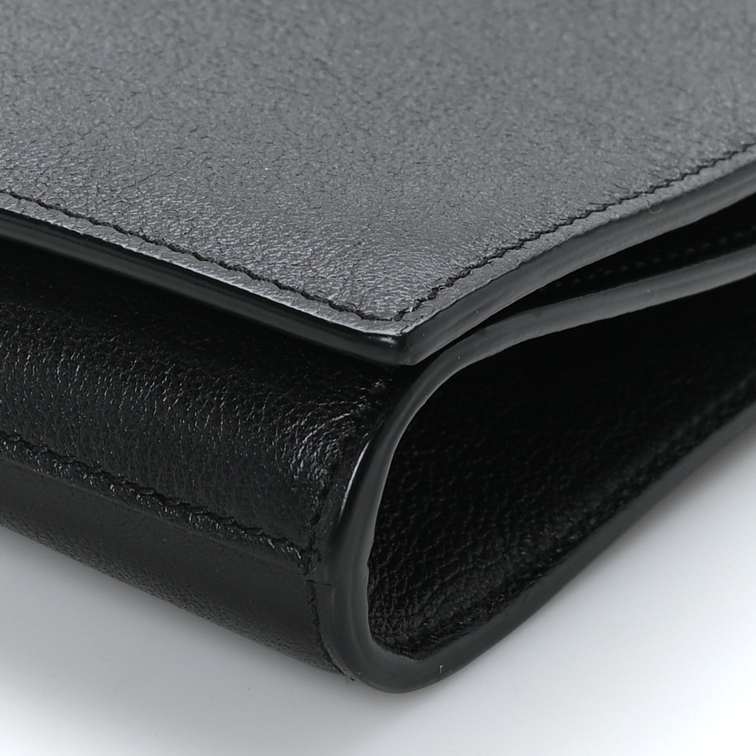 Saint Laurent Calfskin Monogram Large Belle De Jour Clutch Black 9 of 9