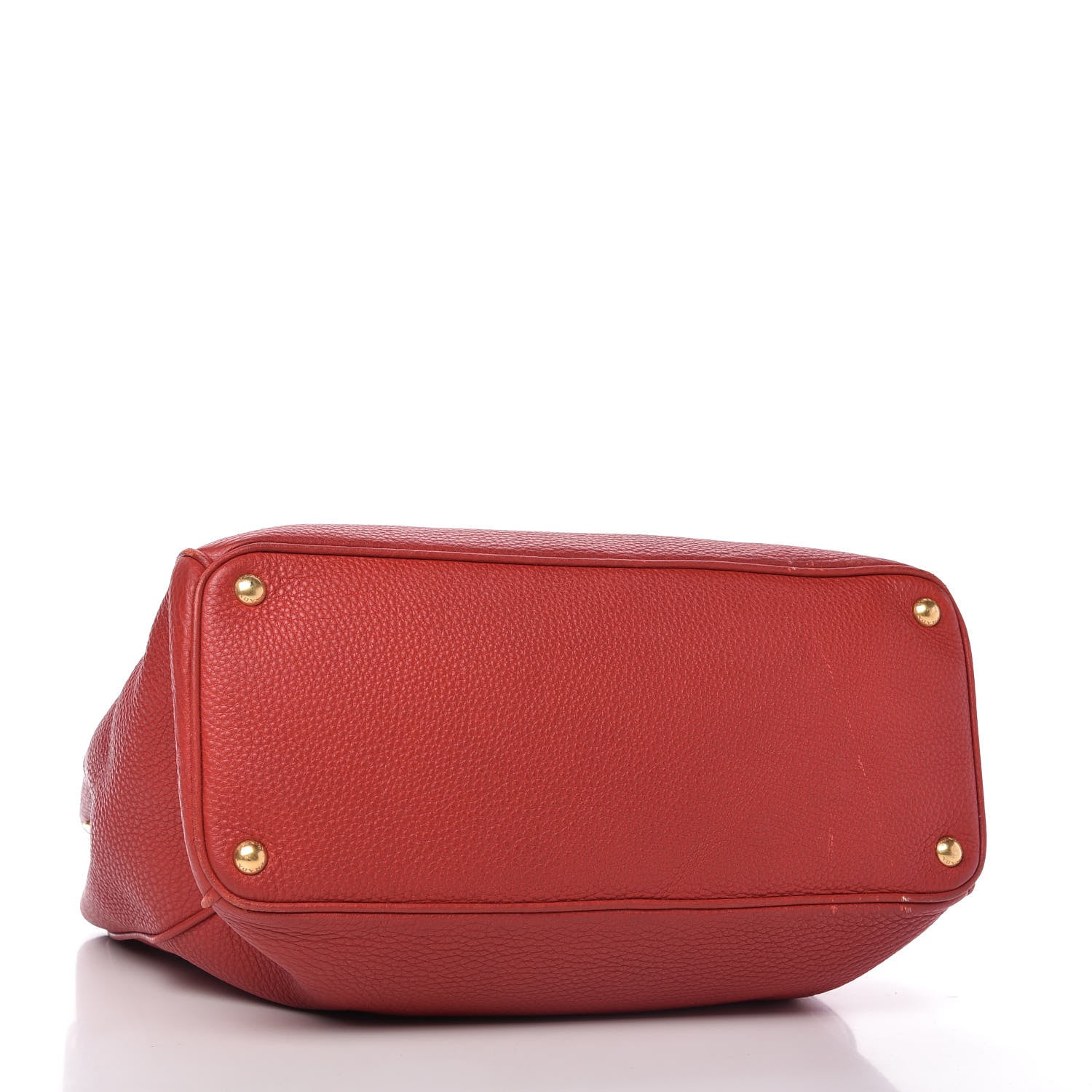 Prada Vitello Daino Tote Rosso 4 of 9