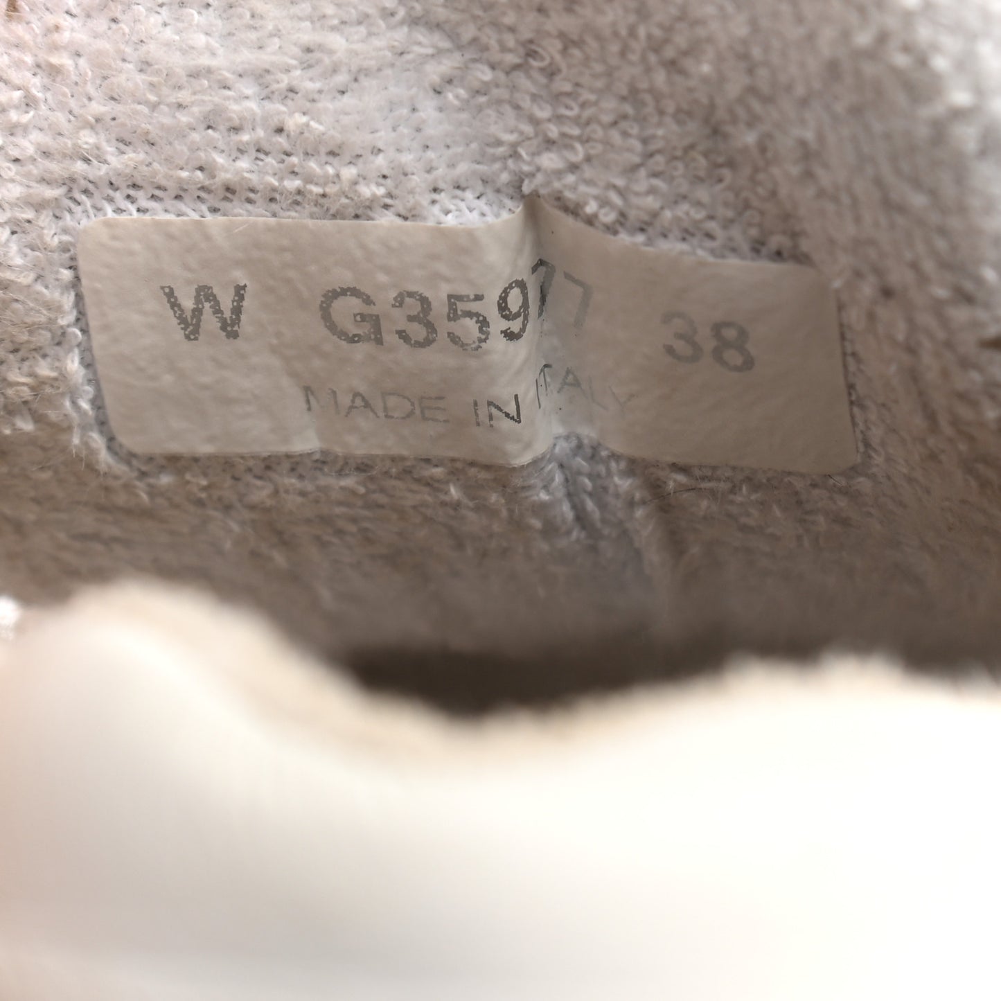 Suede Calfskin Fabric CC Sneakers 38 White