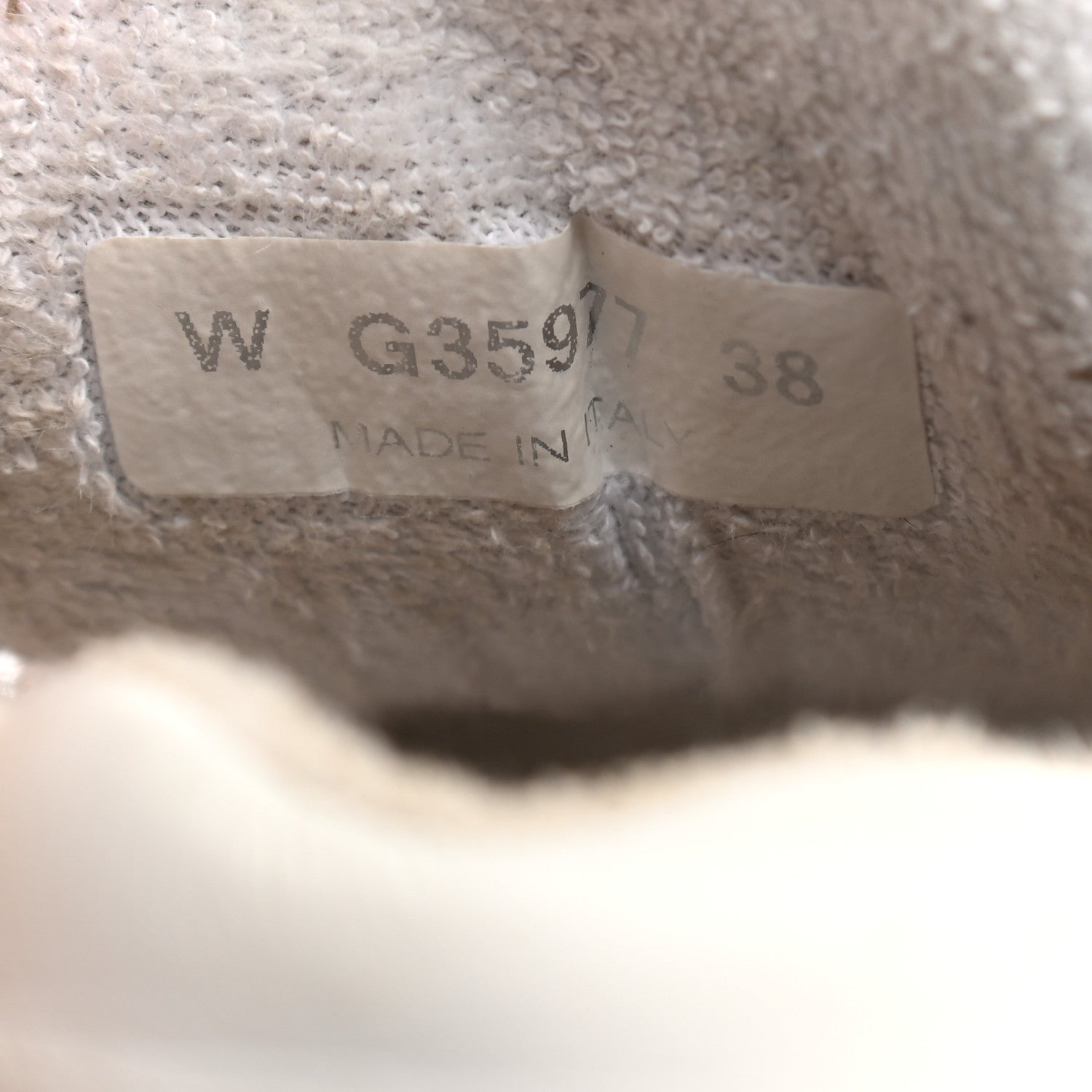 Chanel Suede Calfskin Fabric CC Sneakers 38 White 7 of 7