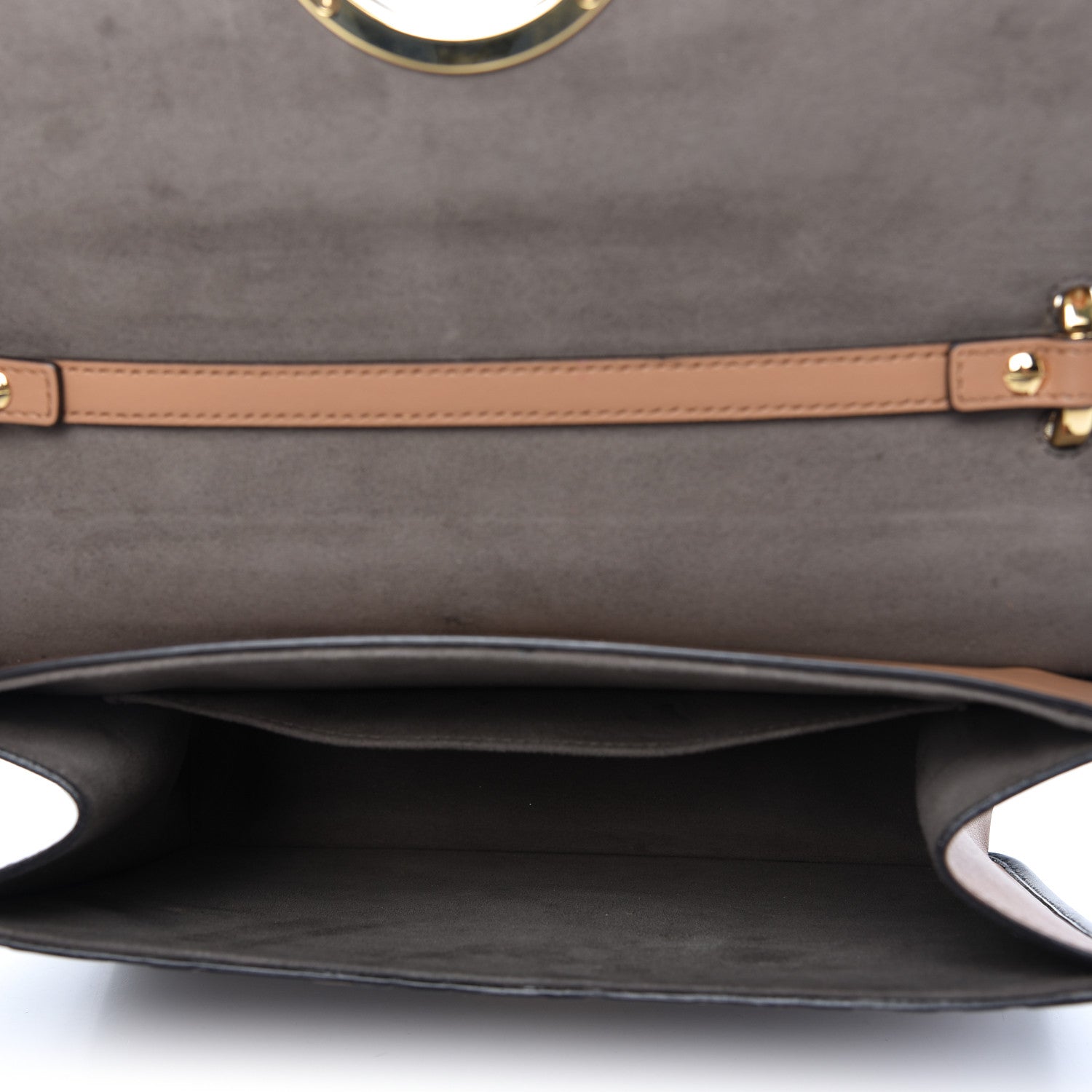 Fendi Vitello Century F is Fendi FF Embossed Kan I Shoulder Bag Orzo Tobacco 5 of 11