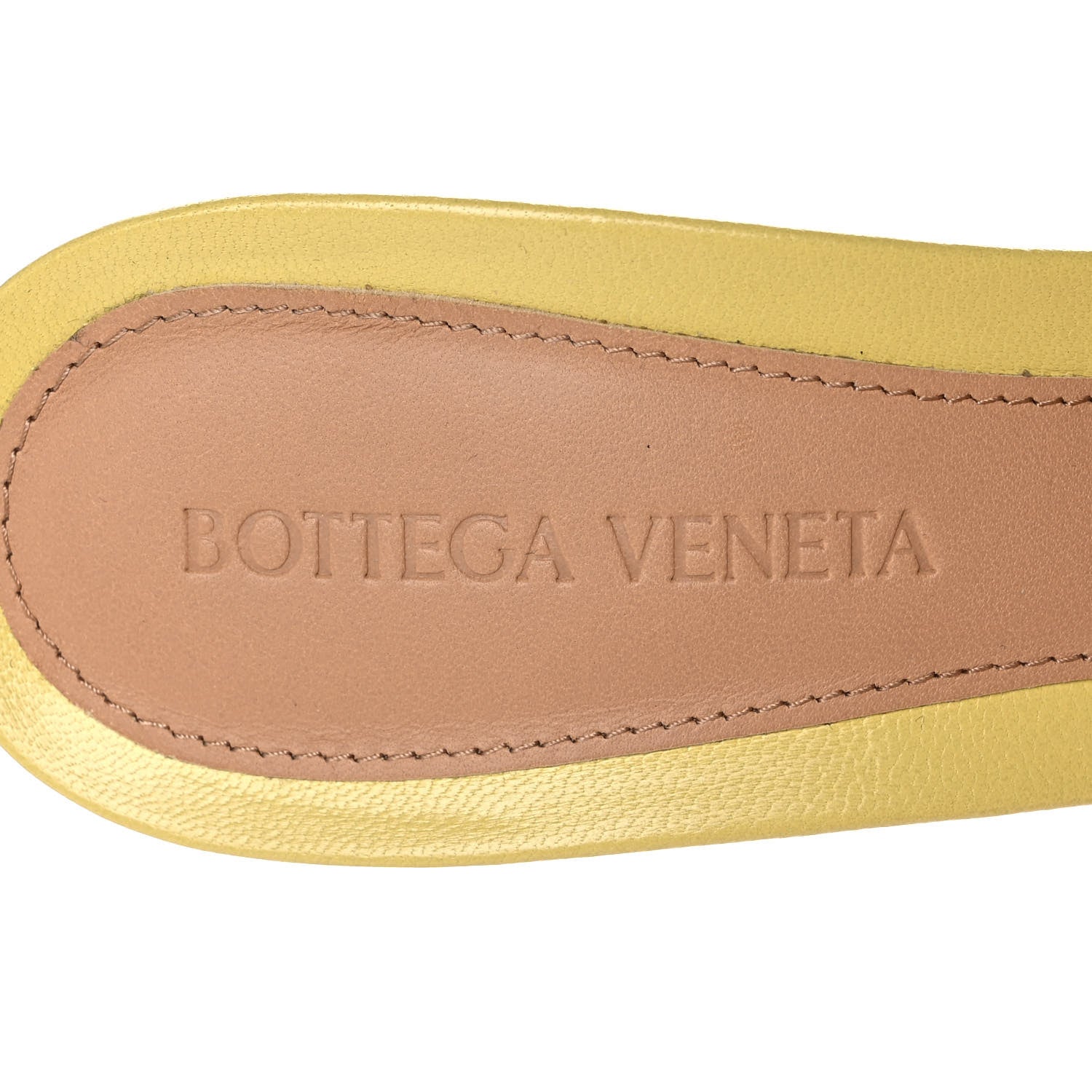 Bottega Veneta Lambskin Stretch Mule Sandals 37.5 Pear 7 of 10