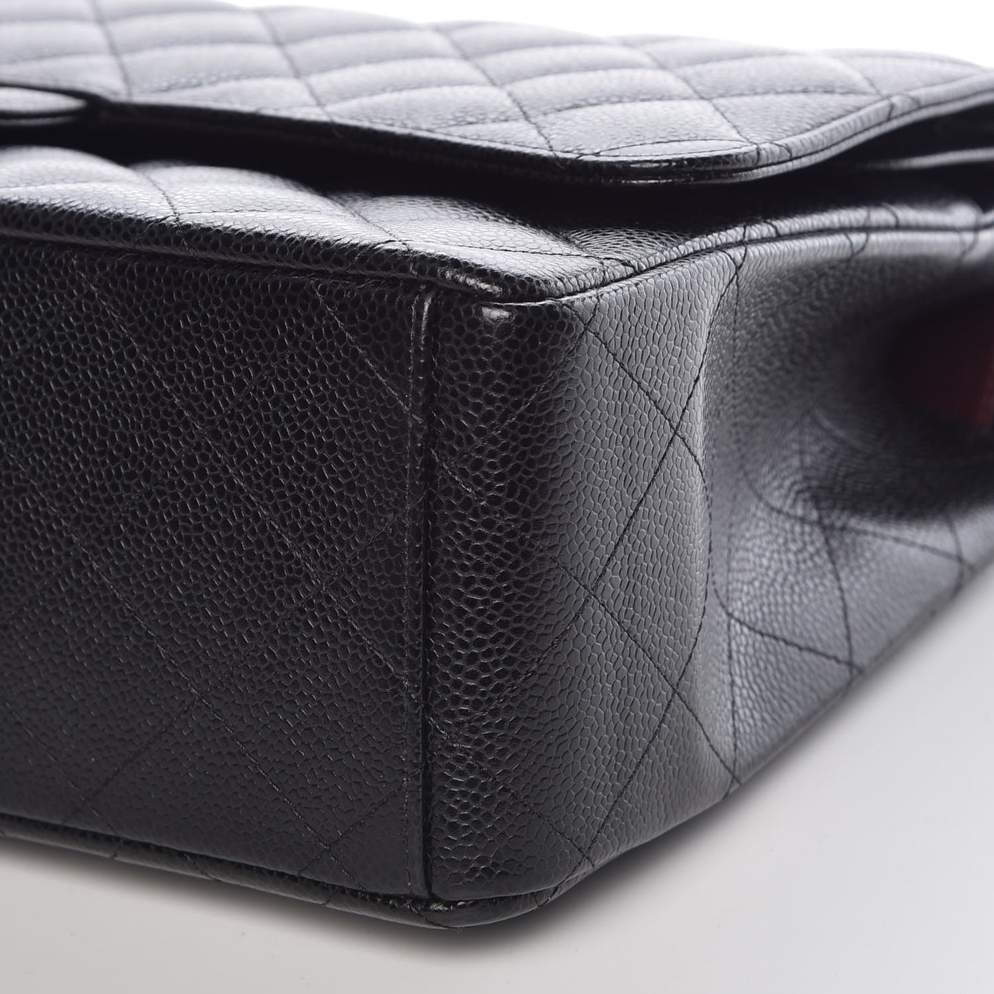Caviar Quilted Maxi Double Flap Black