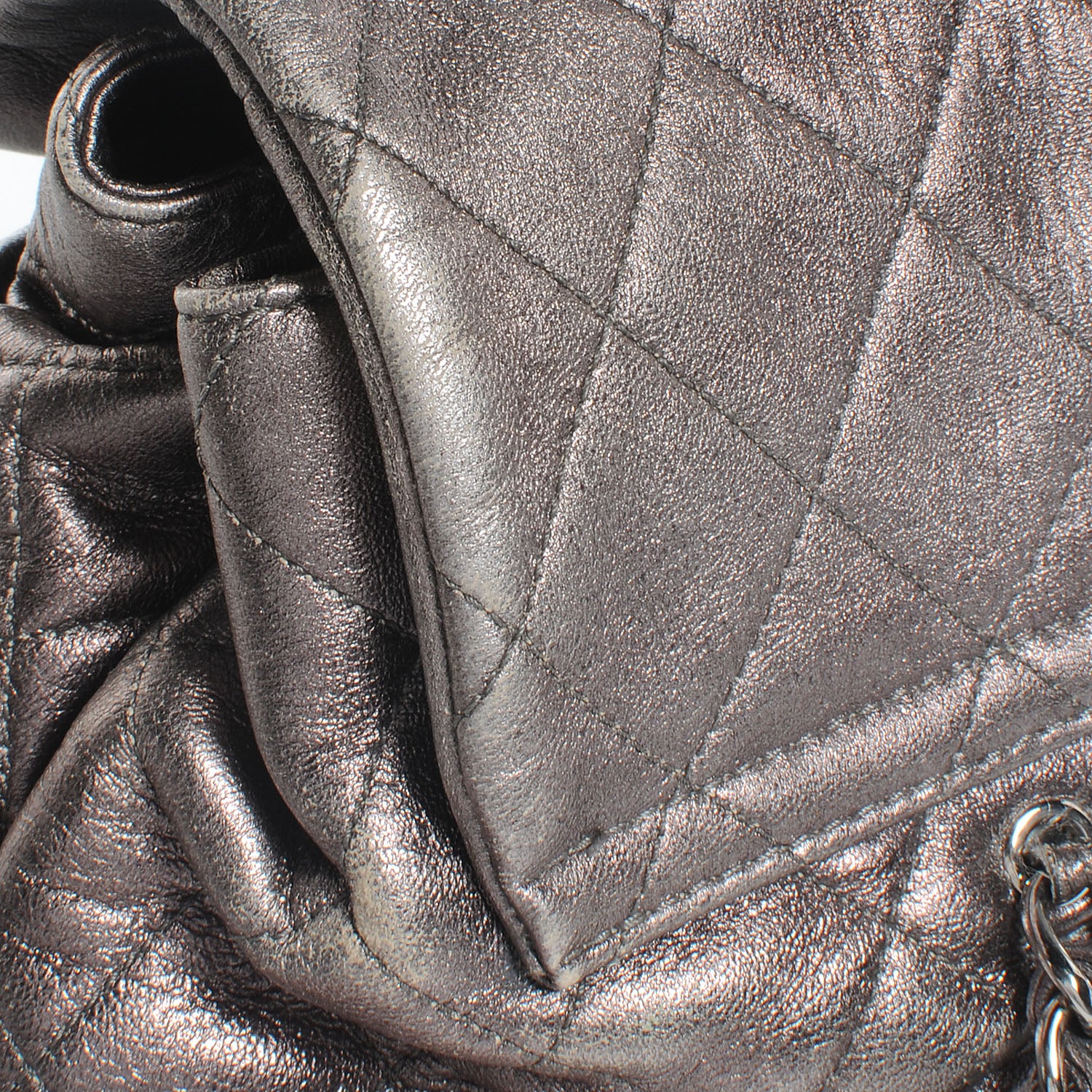 Chanel Lambskin Quilted Sharpei Flap Dark Silver 11 of 11