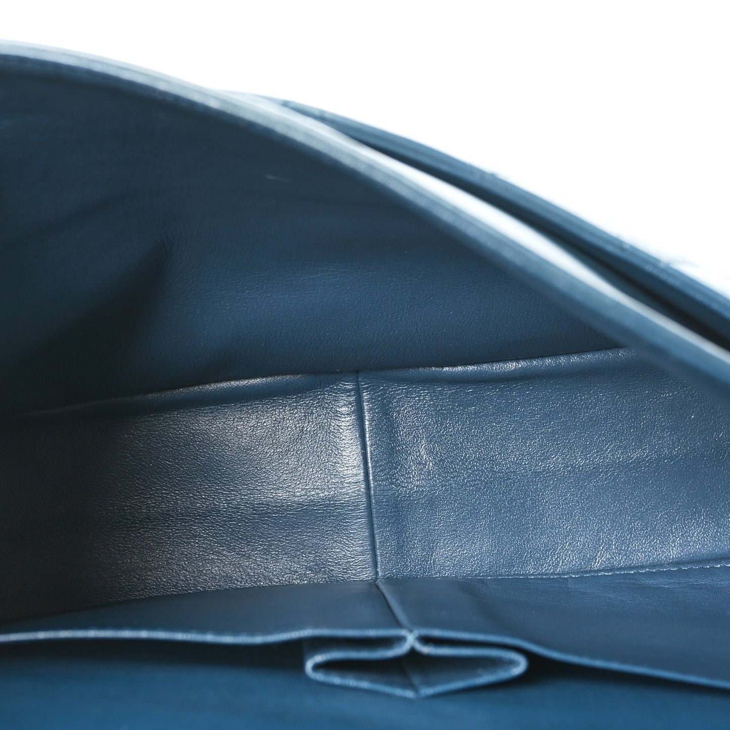 Lambskin Quilted Maxi Double Flap Blue