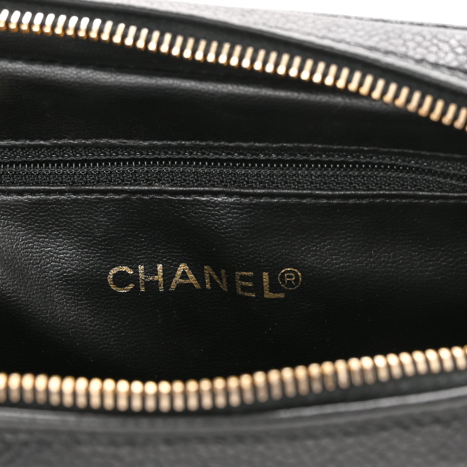 Chanel Caviar Chevron Quilted Camera Case Black 6 of 10