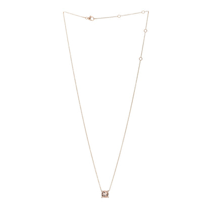 David Yurman 18K Rose Gold Diamond Morganite 7mm Petite Chatelaine Pendant Necklace 2 of 4