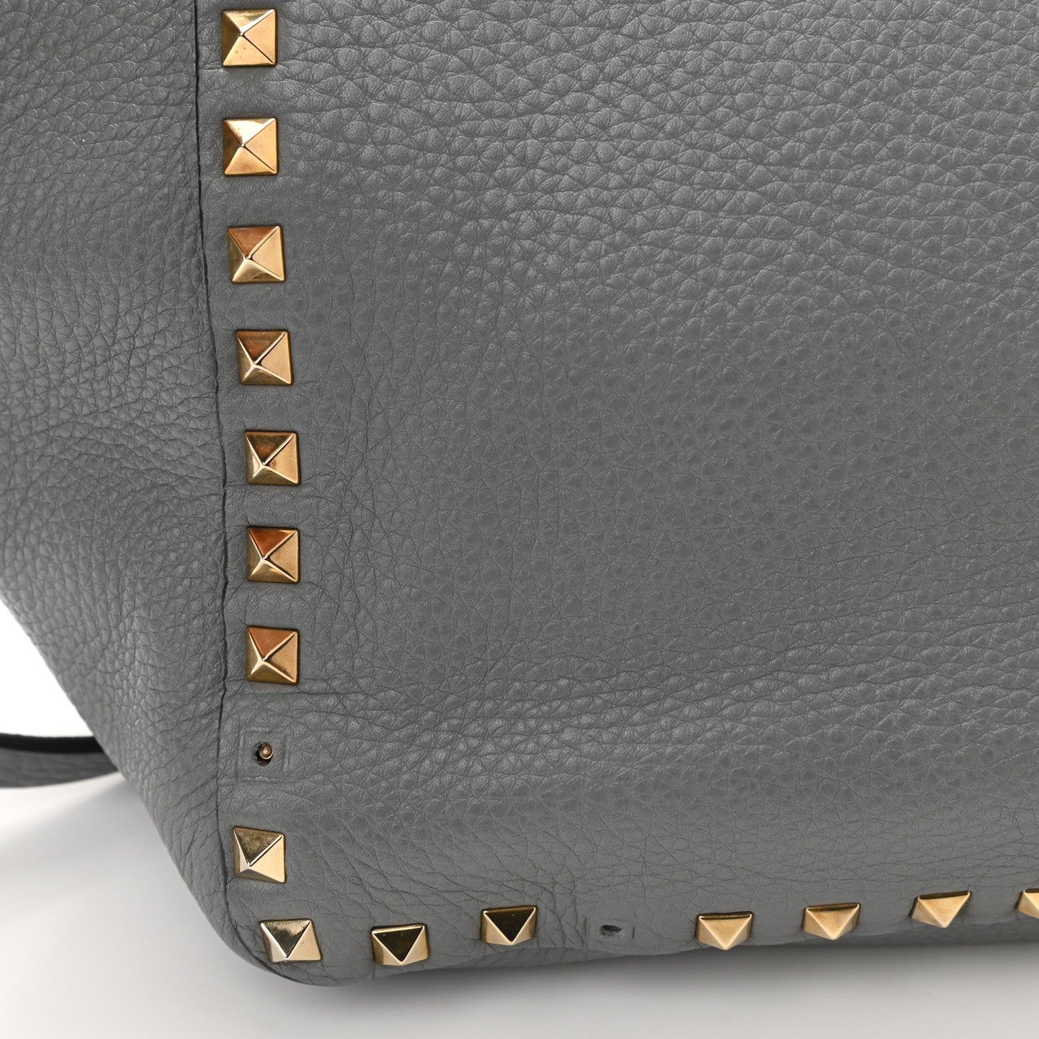 Valentino Garavani Grained Calfskin Medium Rockstud Reversible Tote Dark Rose Grey 22 of 22