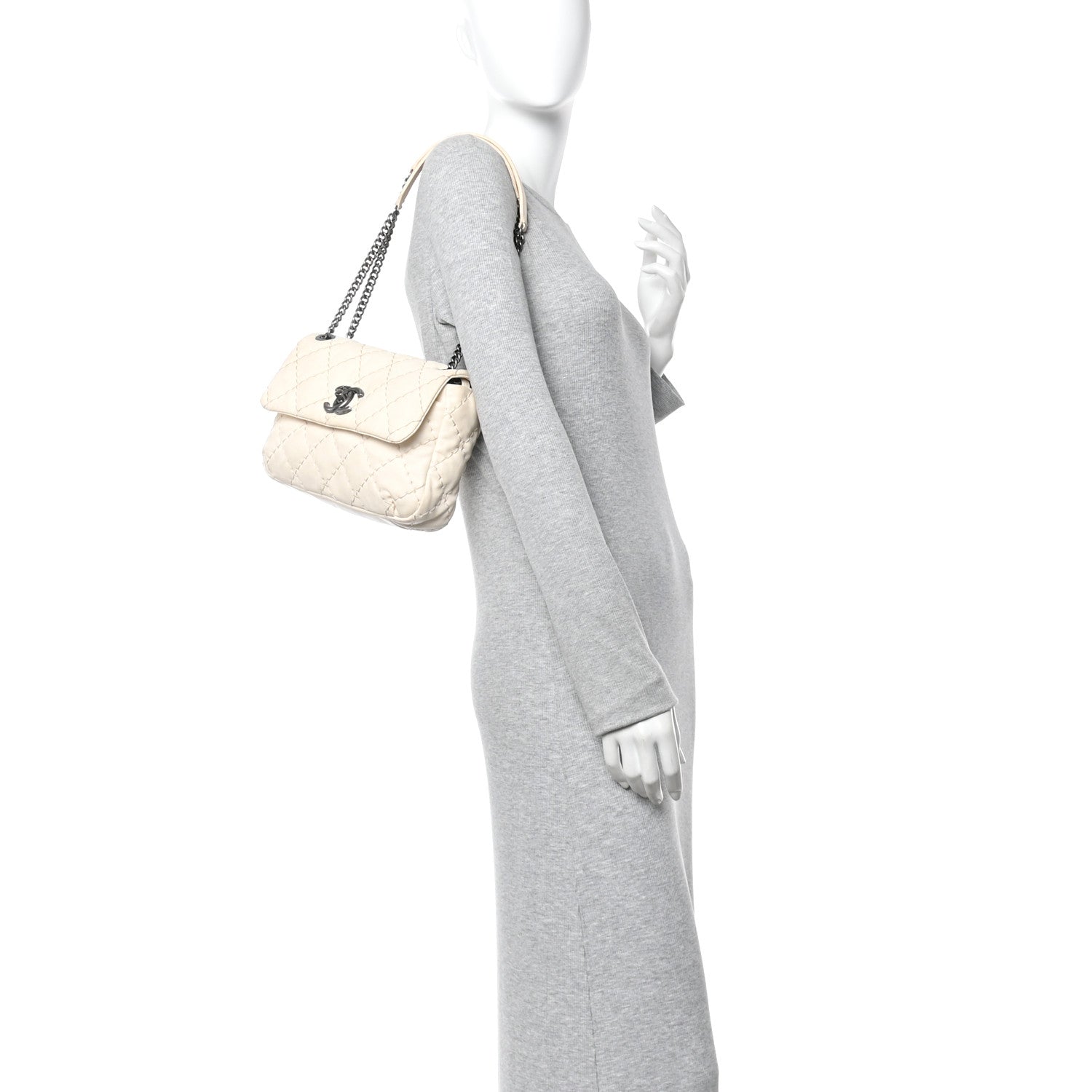 Chanel Calfskin Ultimate Stitch Flap White 2 of 10