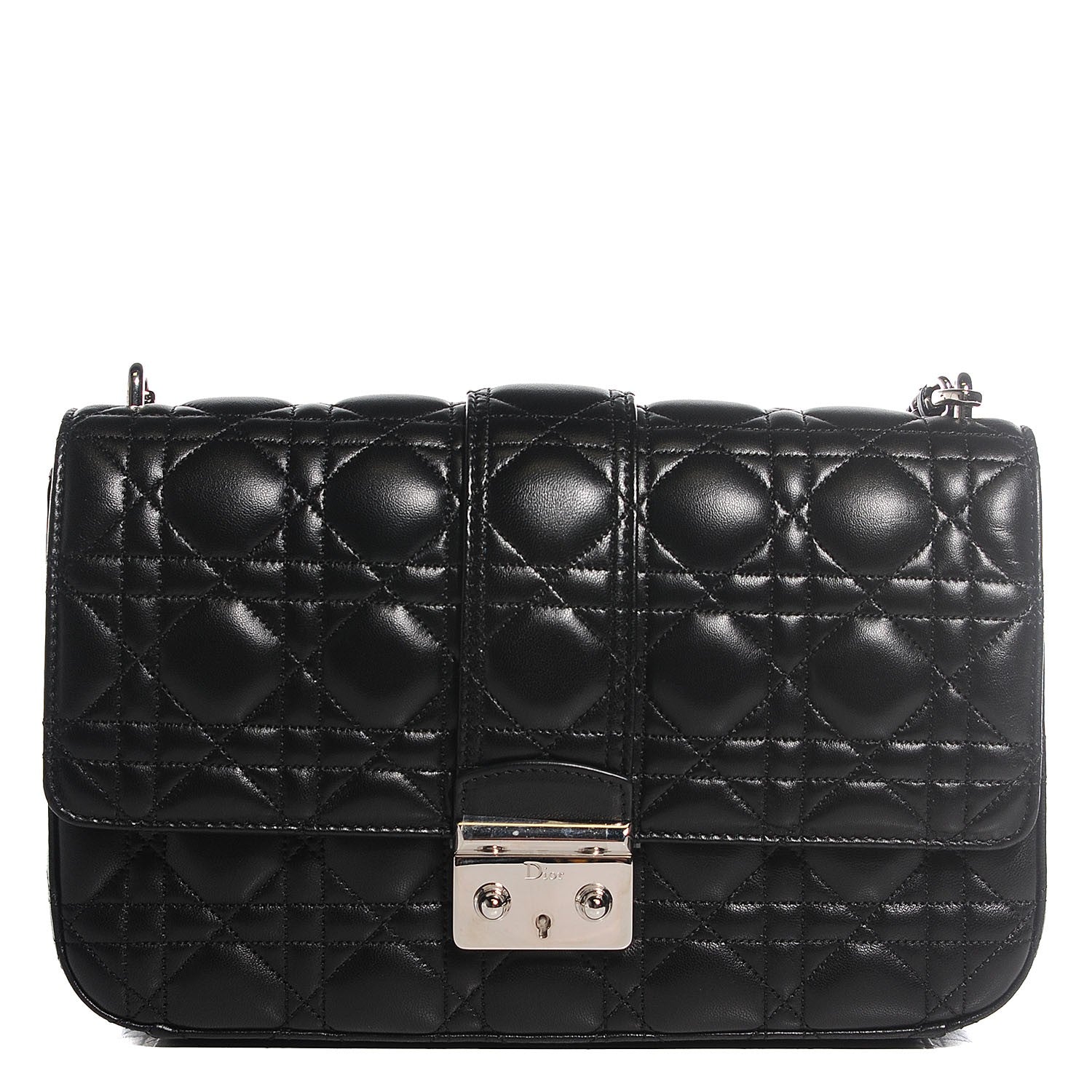 Christian Dior Lambskin Cannage Medium Miss Dior Flap Black 1 of 8