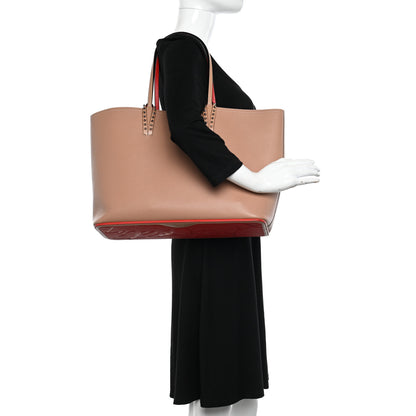 Christian Louboutin Calfskin Spikes East West Cabata Tote Nude 3 of 12