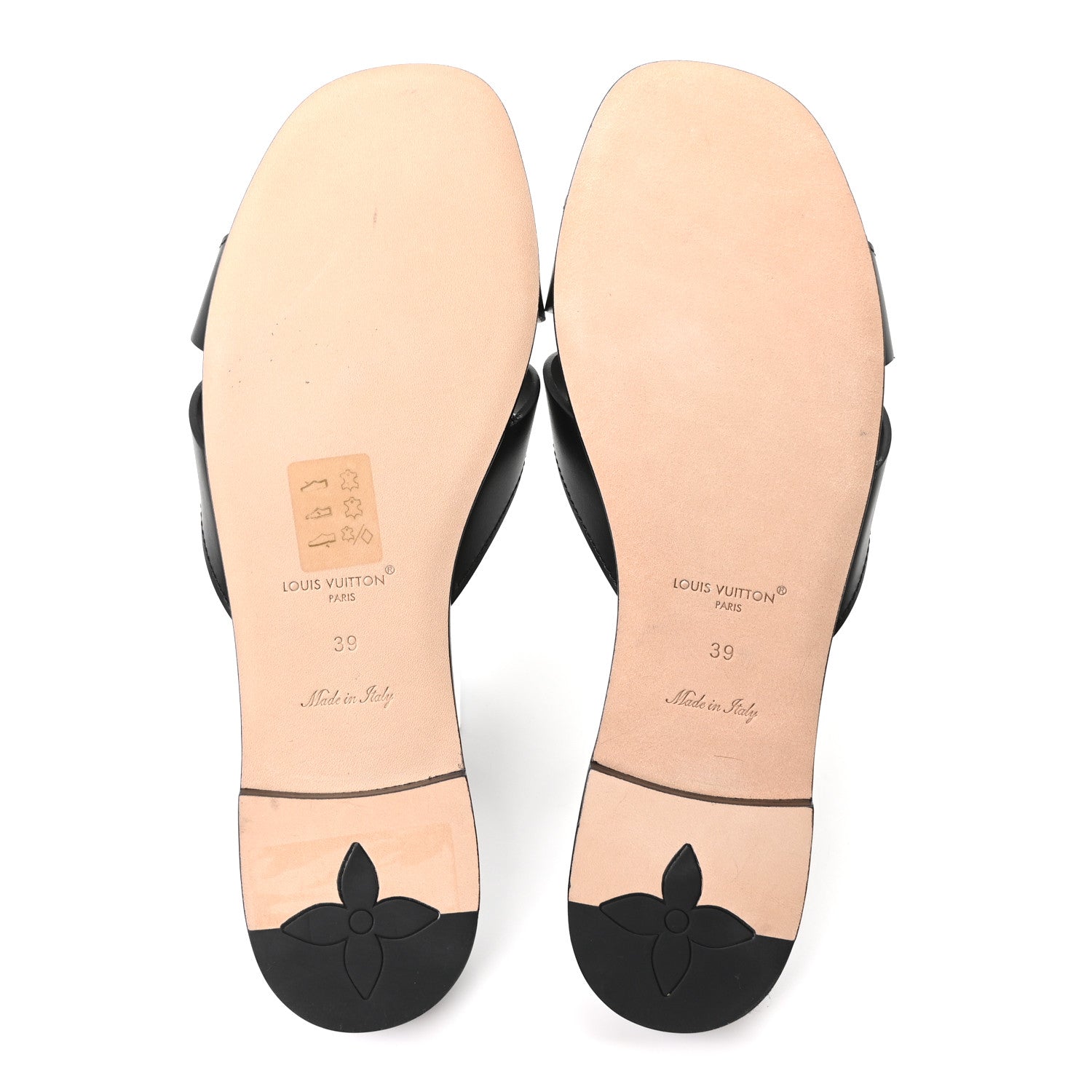 Louis Vuitton Calfskin LV Isola Flat Sandals 39 Black 6 of 9