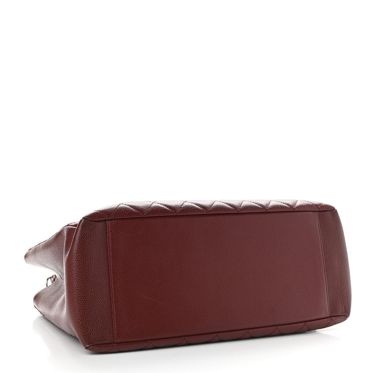 Caviar Quilted Grand Shopping Tote GST Burgundy