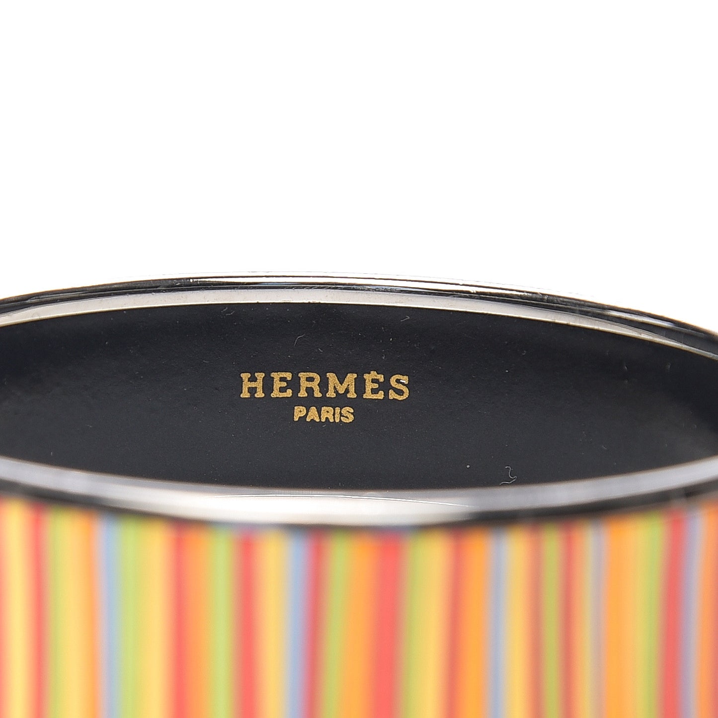 Enamel Printed Stripes Wide Bracelet 70