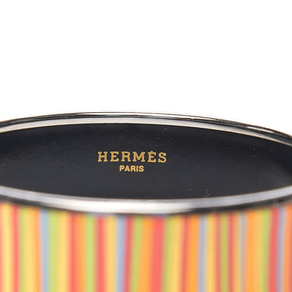 Hermes Enamel Printed Stripes Wide Bracelet 70 3 of 4