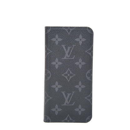 Louis Vuitton Monogram Eclipse iPhone XS Max Folio Case 1 of 10