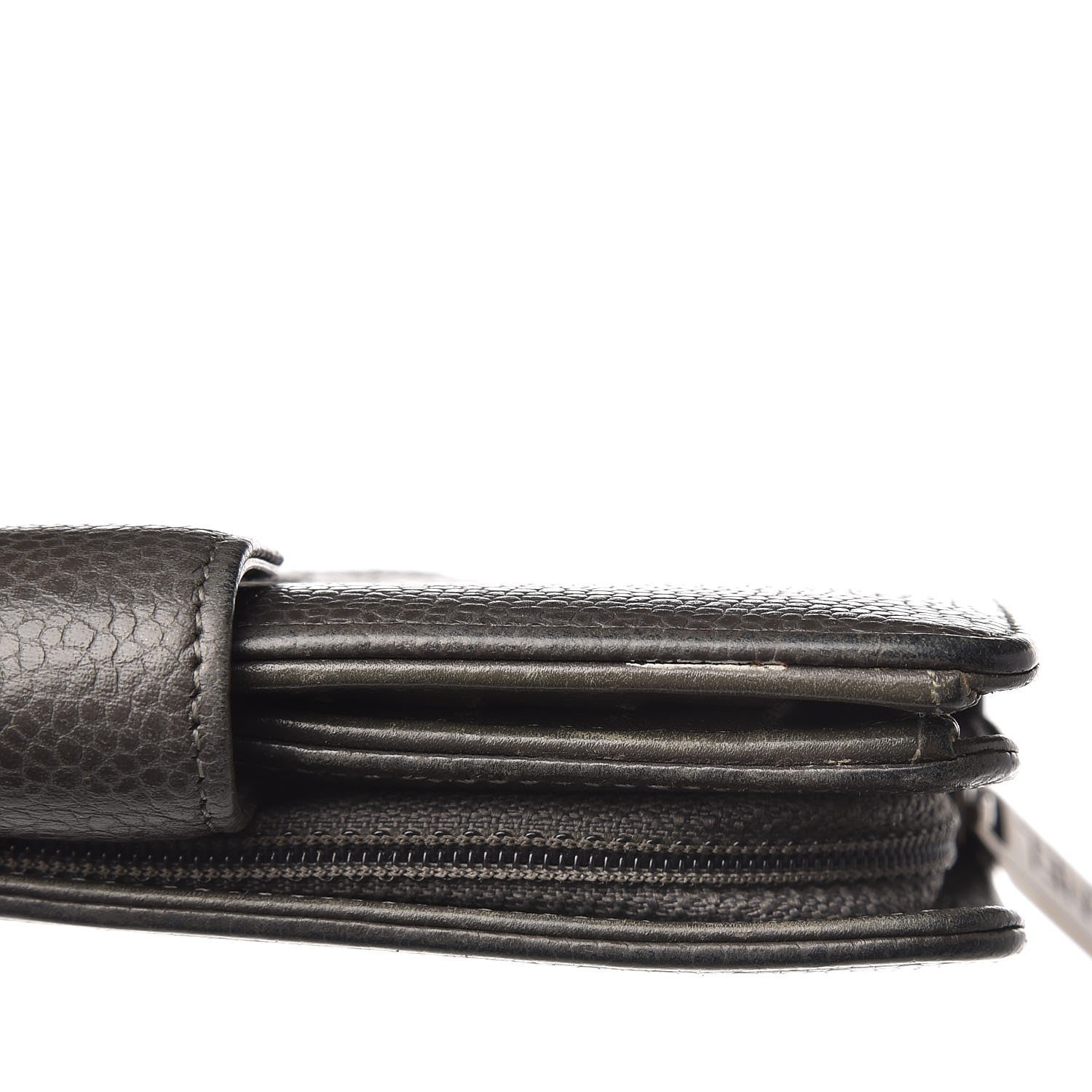 Chanel Caviar Timeless CC Zipped Pocket Wallet Grey 10 of 11