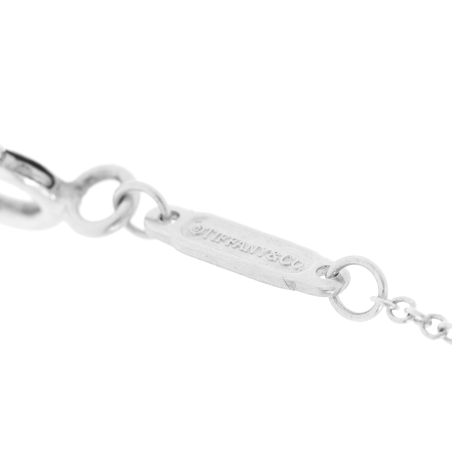 Tiffany Sterling Silver Small T Smile Pendant Necklace 5 of 5