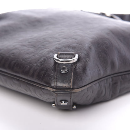 Gucci Calfskin Horsebit Embossed Abbey Messenger Dark Brown 10 of 10