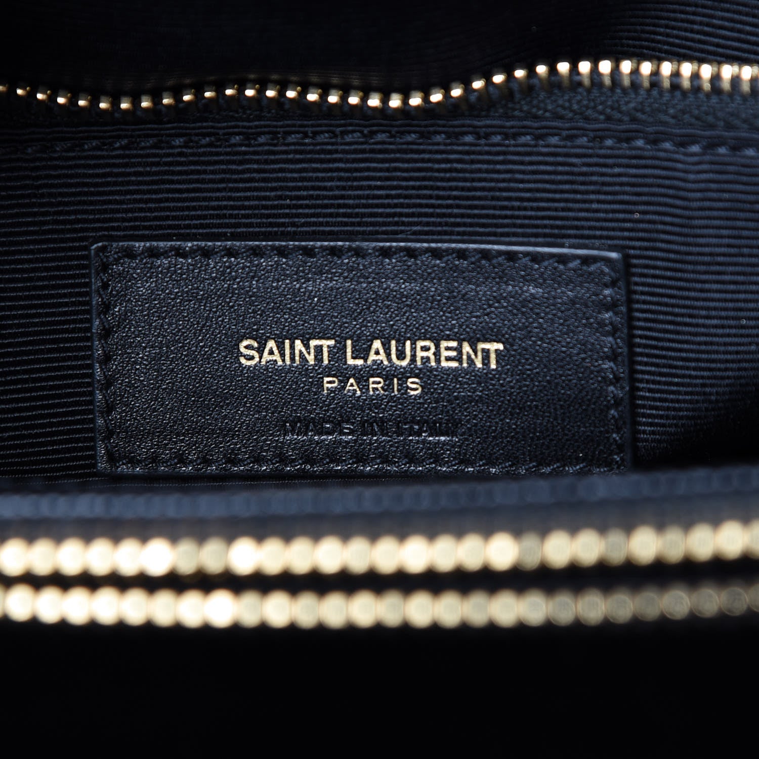 Saint Laurent Grain De Poudre Matelasse Chevron Monogram Shopping Bag Black 7 of 10
