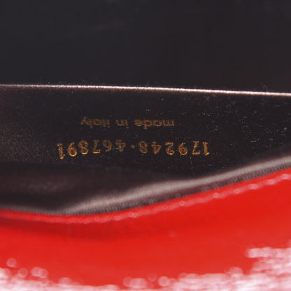 Saint Laurent Textured Patent Small Belle De Jour Clutch Red 6 of 11