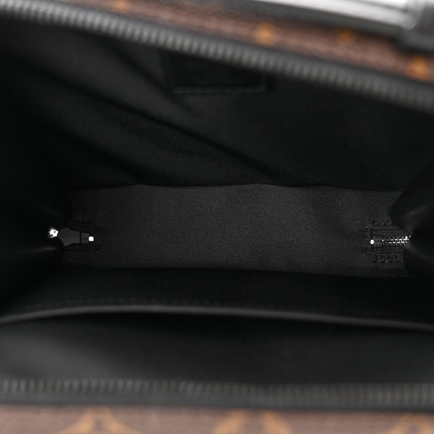 Monogram Macassar Handle Soft Trunk Black