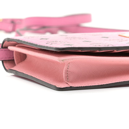 MCM Visetos Crossbody Wallet Pink 4 of 10