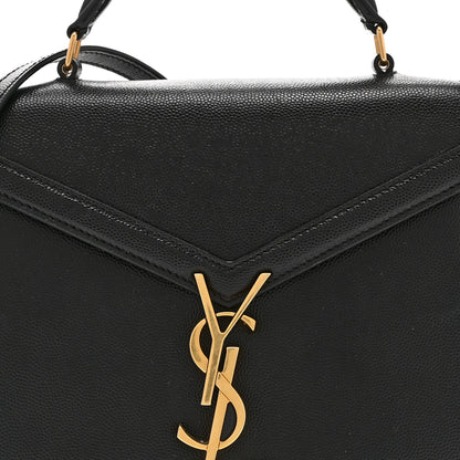 Saint Laurent Grain de Poudre Mini Classic Monogram Cassandra Top Handle Black 8 of 10