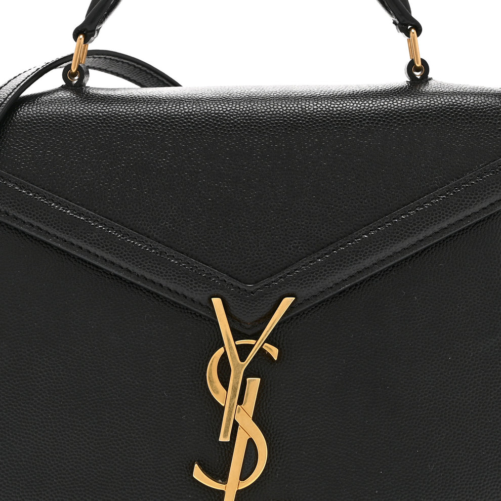 Saint Laurent Grain de Poudre Mini Classic Monogram Cassandra Top ...