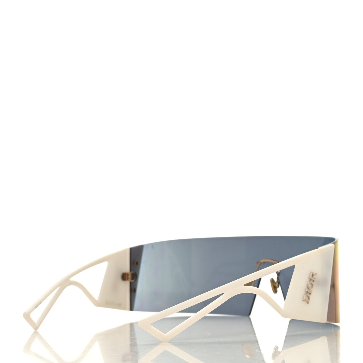 Acetate Mirrored KaleiDiorscopic Sunglasses Multicolor White