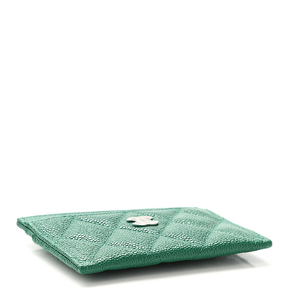Chanel Caviar Quilted Card Holder Green 4 of 8