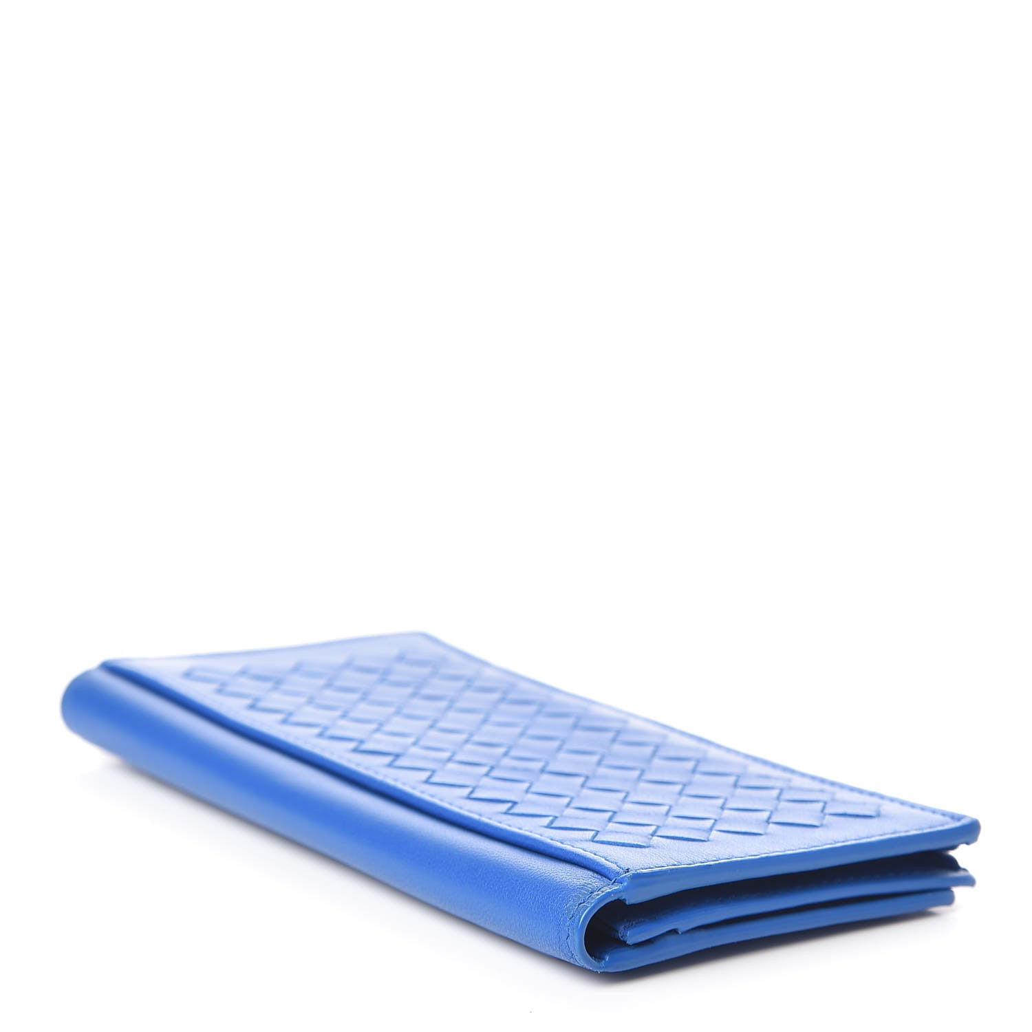 Bottega Veneta Nappa Intrecciato Long Bi-Fold Wallet Signal Blue 4 of 8