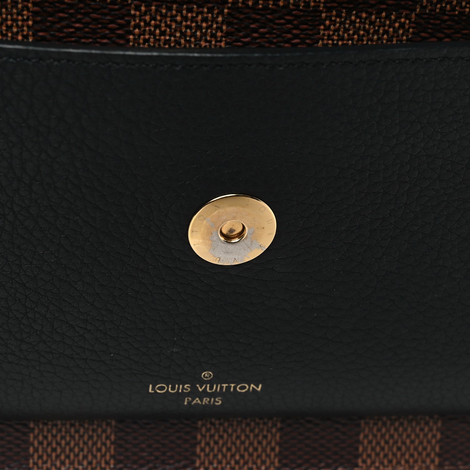 Louis Vuitton Damier Ebene Vavin Chain Wallet Black 11 of 11