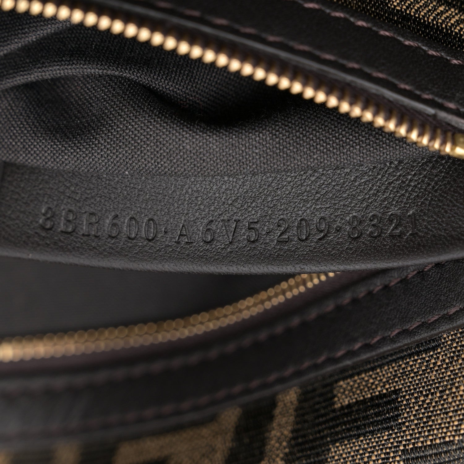 Fendi Fabric Jacquard FF 1974 Medium Baguette Tobacco Moro Black 7 of 12