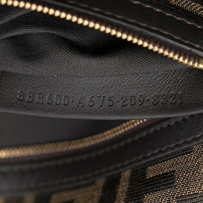 Fendi Fabric Jacquard FF 1974 Medium Baguette Tobacco Moro Black 7 of 12