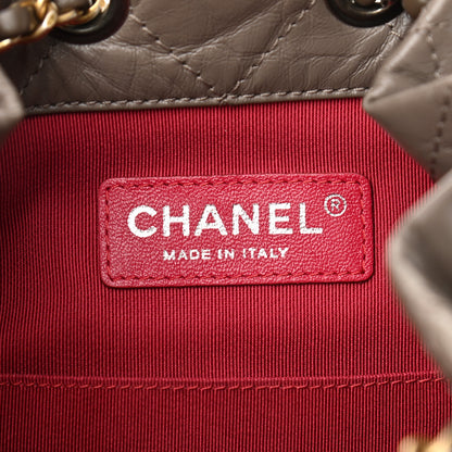 Chanel Aged Calfskin Quilted Small Gabrielle Backpack Grey 6 of 10