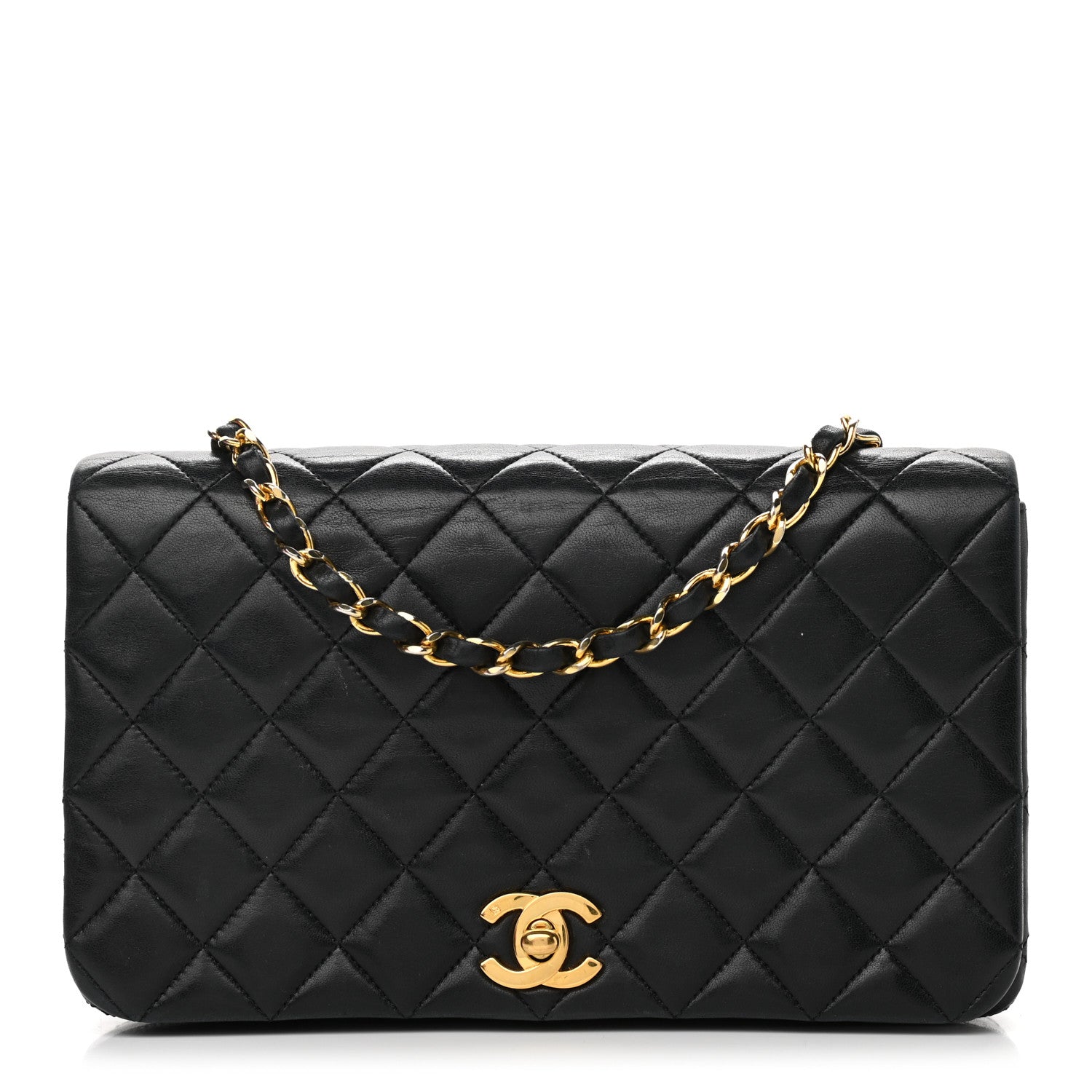 Chanel Lambskin Quilted Small Single Flap Black 1 of 13