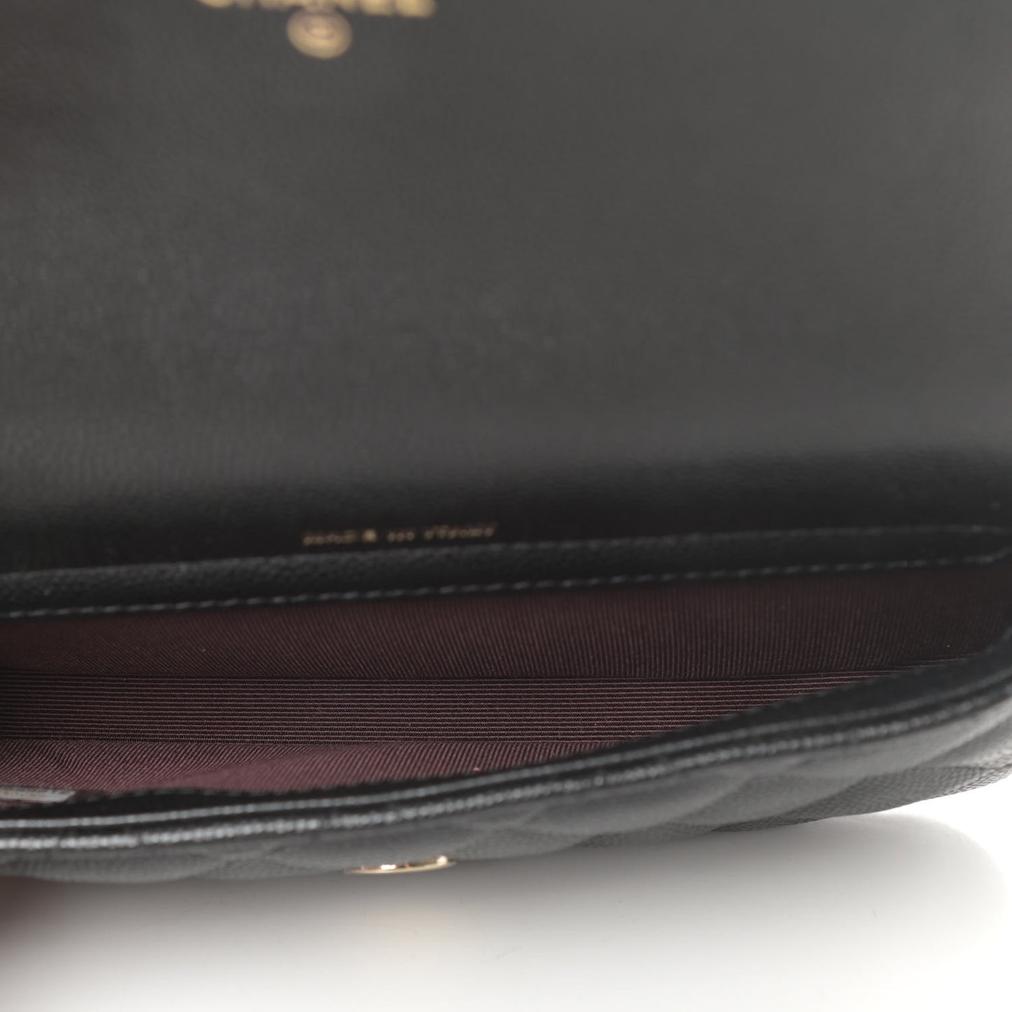 Caviar Quilted Flap Phone Holder With Chain Black