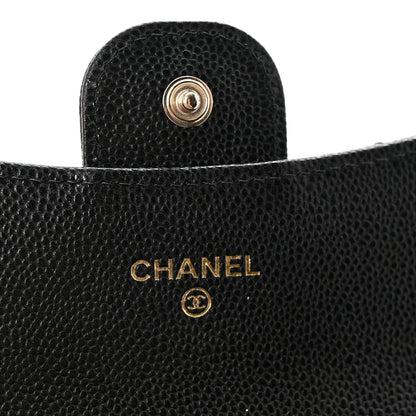 Chanel Caviar Quilted Flap Card Holder Wallet Black 6 of 9