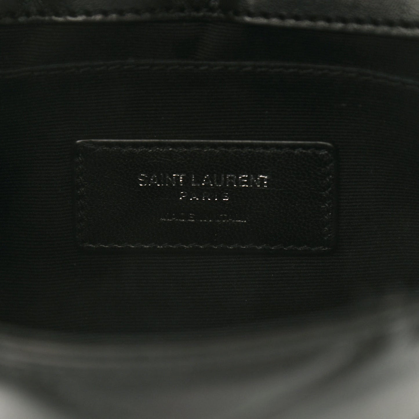 Calfskin Y Quilted Monogram Loulou Flap Bag Black