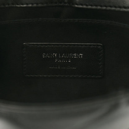 Saint Laurent Calfskin Y Quilted Monogram Loulou Flap Bag Black 6 of 9
