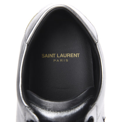 Saint Laurent Calfskin Court Classic Sneakers 38.5 Silver 7 of 8