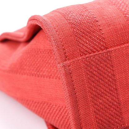 Chanel Mixed Fibers Striped Small Deauville Tote Red 13 of 15