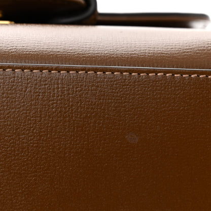 Gucci Glazed Textured Calfskin Mini Horsebit 1955 Top Handle Flap Bag Brown Sugar 11 of 12