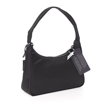 Prada Tessuto Nylon Saffiano Lunar New Year Mini Re-Edition 2000 Bag Black Fuoco 3 of 10
