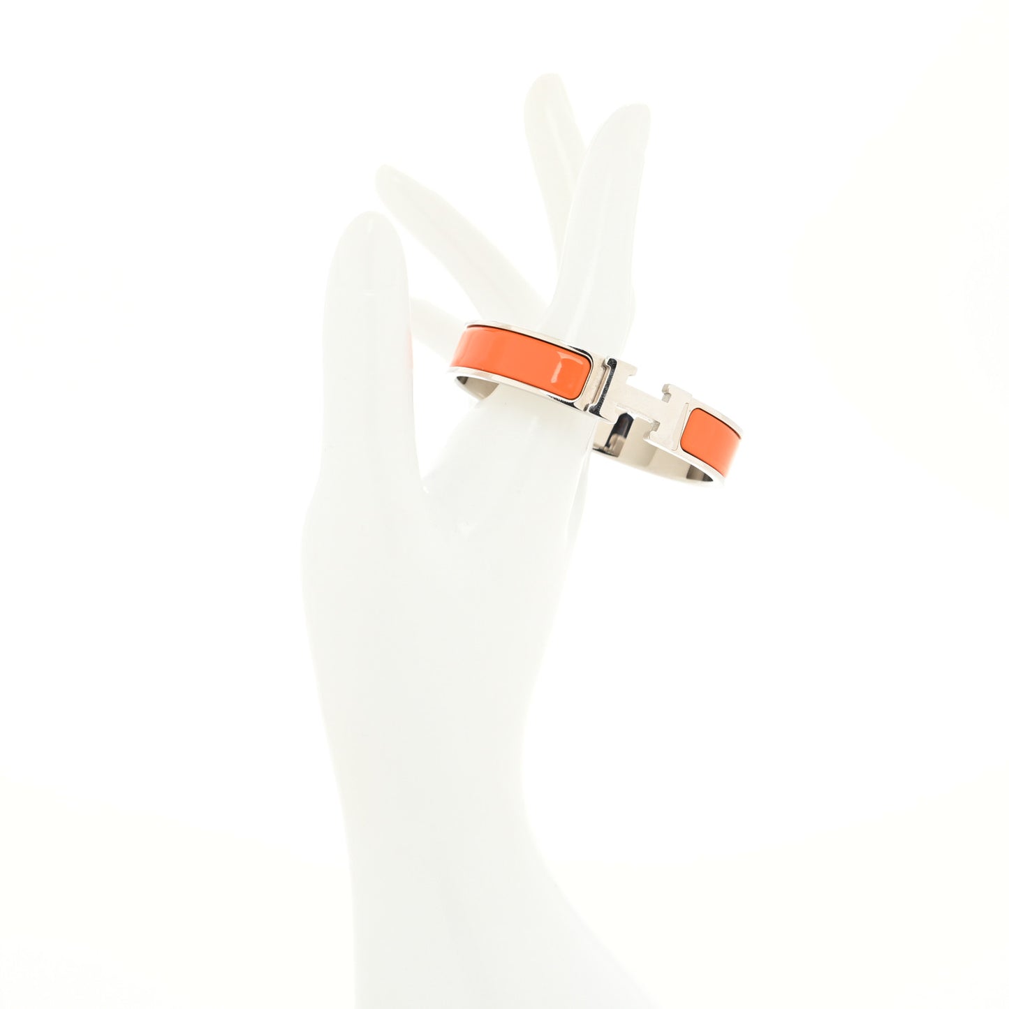 Enamel Narrow Clic Clac H Bracelet PM Orange