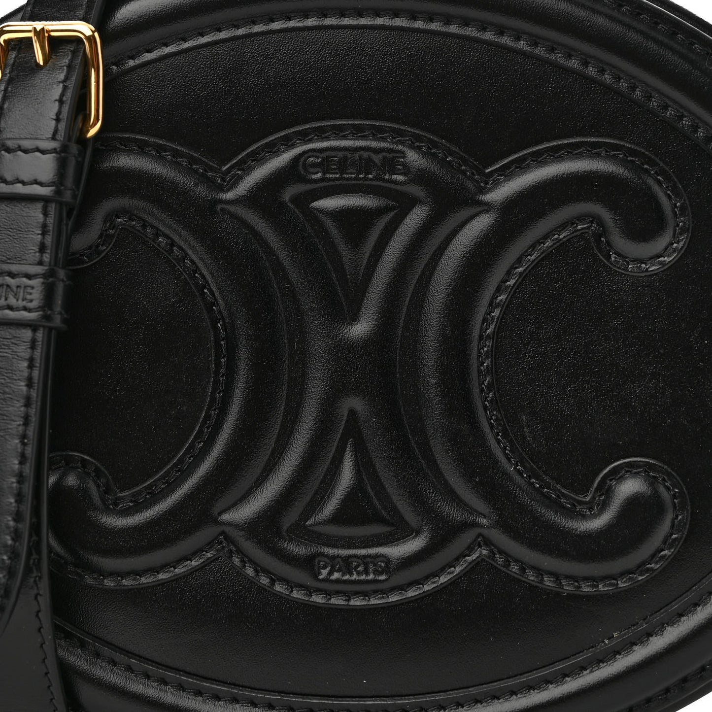 Smooth Calfskin Cuir Triomphe Oval Bag Black