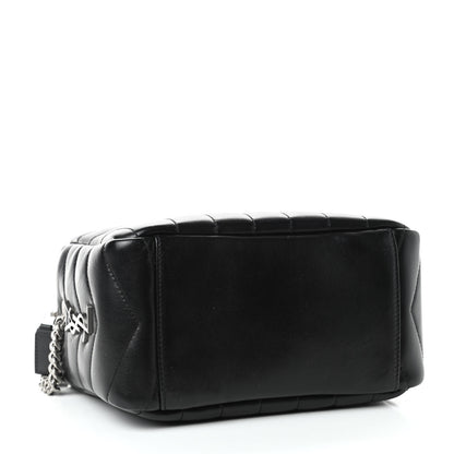 Saint Laurent Calfskin Y Quilted Monogram Small Loulou Bowling Bag Black 3 of 4